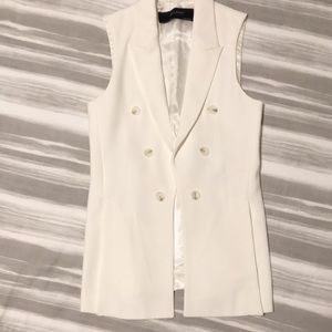 Zara white vest coat Size S